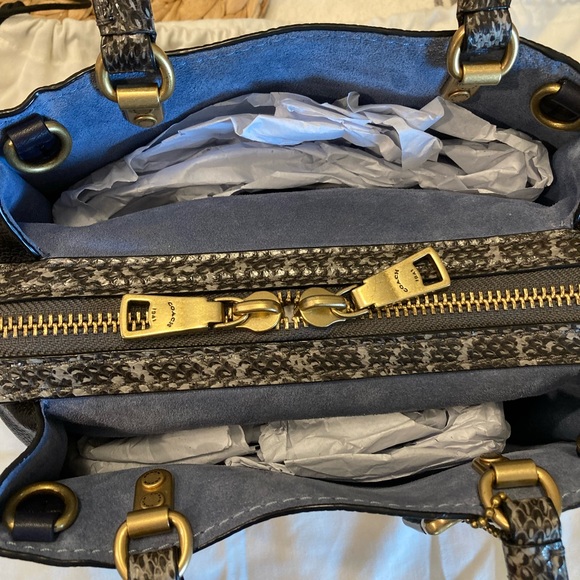 SOLD Coach Black/Ink Exotic Whipstitch Rogue 25 Style No. 69619 - Picture 7 of 15